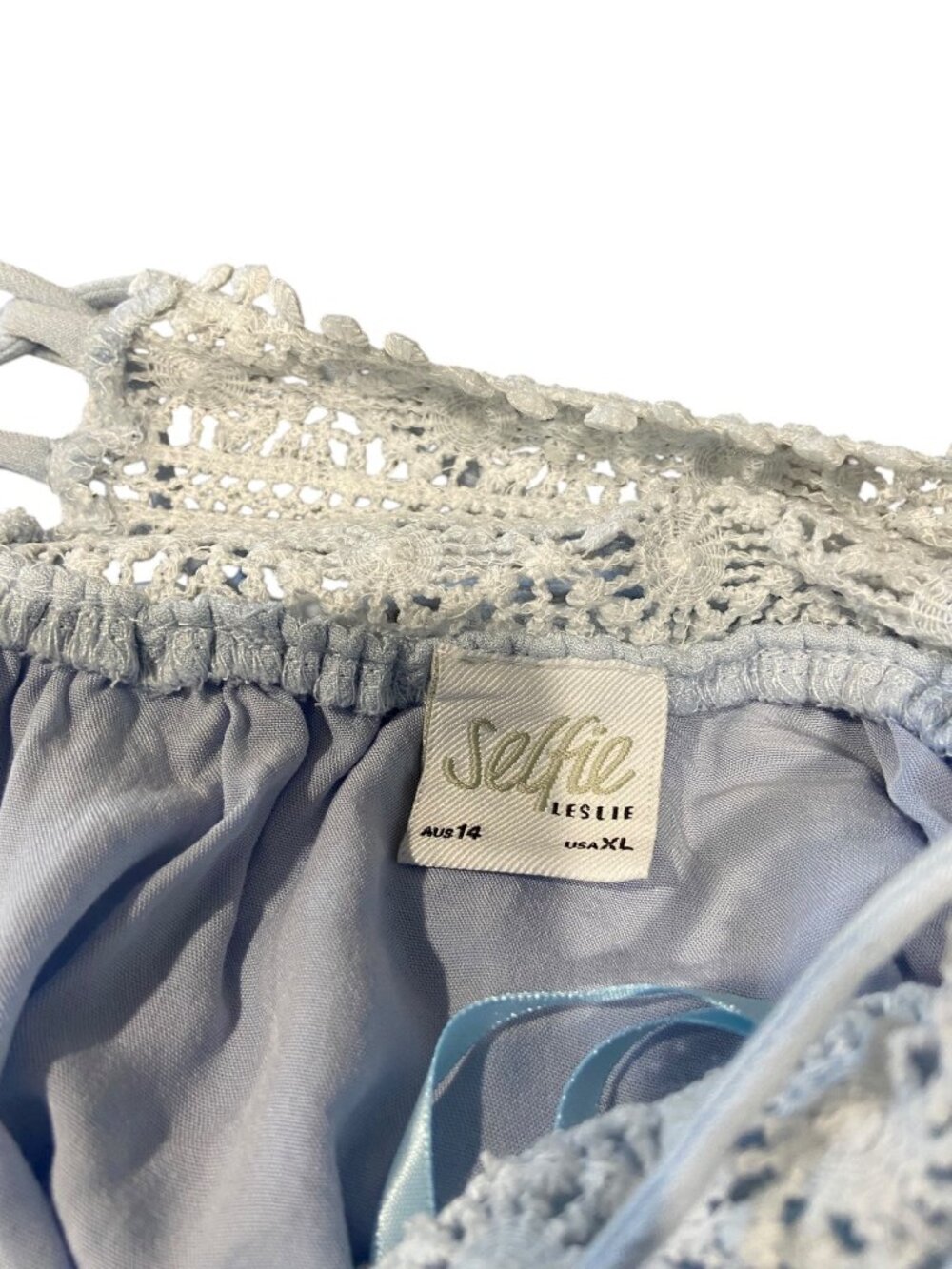 Selfie Leslie Desert Rose Maxi Dress Ice Blue Size XL Cottagecore Spring Boho - Picture 3 of 16